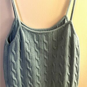 Brandy Melville Blue Ribbed Crop Top